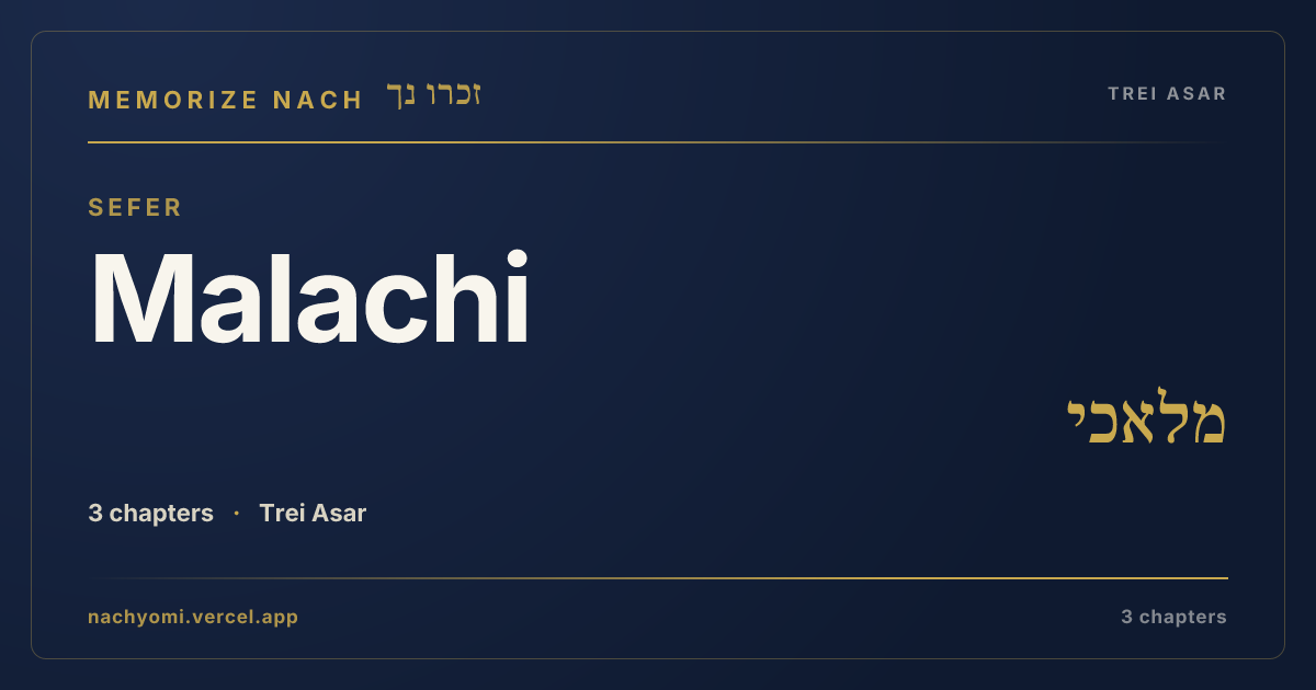 Malachi | Memorize Nach